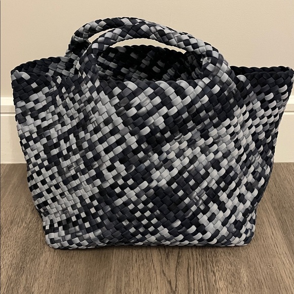 Naghedi Handbags - Naghedi St Barths medium tote. Marine. Navy. Blue. Gray. New with tags.